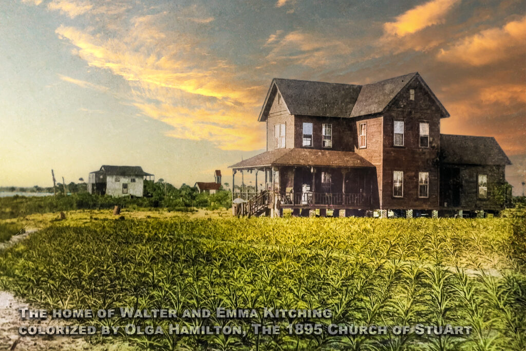 The home of Walter and Emma Kitching. The 1895 Church of StuArt is a historical historical building of the first community church built in Stuart in 1895, and the oldest church building located in what is now Martin County, Florida. Supporting local history and art. Olga Hamilton Fine Art Studio. Art for sale in Stuart, Martin County, Florida. MartinArts. Discover Martin County. The Creek District. Colorized antique and vintage photos by Olga Hamilton