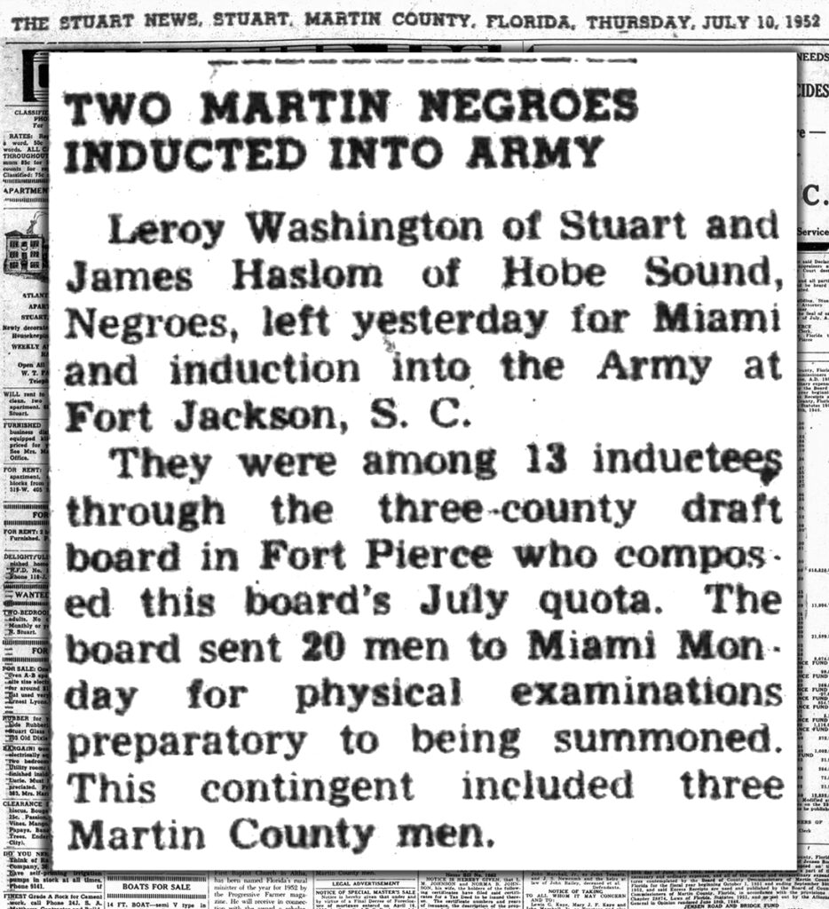 The First Black Law Enforcement officers in Stuart, Martin County, Florida: Leroy Washington and James Hall. The 1895 Church of StuArt Local History and Fine Art