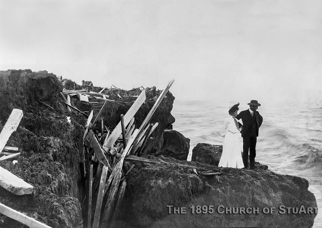 Georges Valentine wreck, 1905. Gilbert's Bar House of Refuge, Hutchinson Island, Stuart, Martin County, Florida. The 1895 Church of StuArt Local History and Fine Art